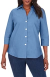 Foxcroft Paige Button-up Shirt In Mountain Blue