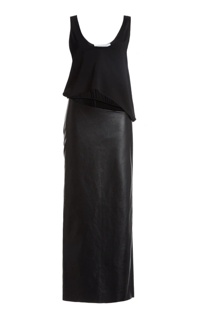 Christopher Esber Women's Deconstructed Faux Leather Midi Tank Dress In Black