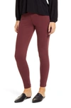 Lyssé Toothpick Denim Leggings In Nocturnal Red