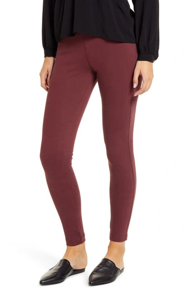 Lyssé Toothpick Denim Leggings In Nocturnal Red