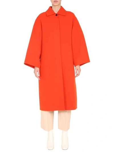 Jil Sander Women's Orange Wool Coat