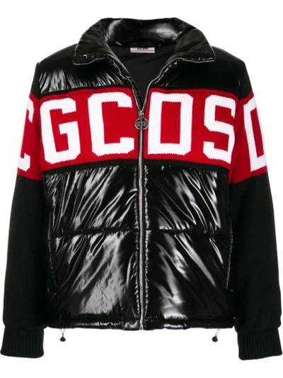 Gcds Padded Logo Jacket In Black