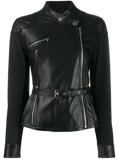 Pinko Belted Slim-fit Jacket In Black