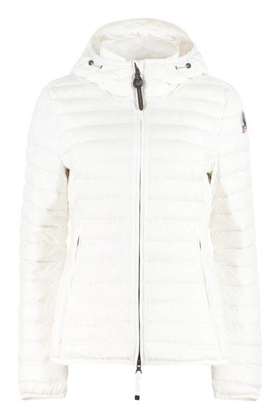 Parajumpers Juliet Hooded Light-weight Down Jacket In White