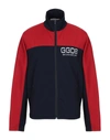 Golden Goose Bicolor Printed Sweatshirt In Blue,red