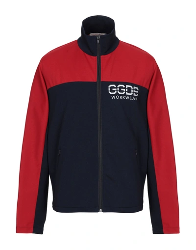 Golden Goose Bicolor Printed Sweatshirt In Blue,red