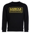 Barbour Logo-print Cotton Sweatshirt In Black