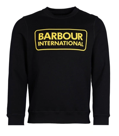 Barbour Logo-print Cotton Sweatshirt In Black