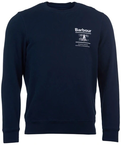 Barbour Reed Logo Sweatshirt In Blue