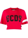 Gcds Cropped Logo T-shirt In Red