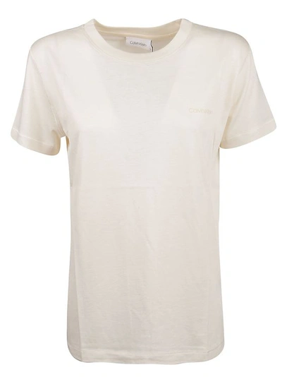 Calvin Klein Women's White Viscose T-shirt