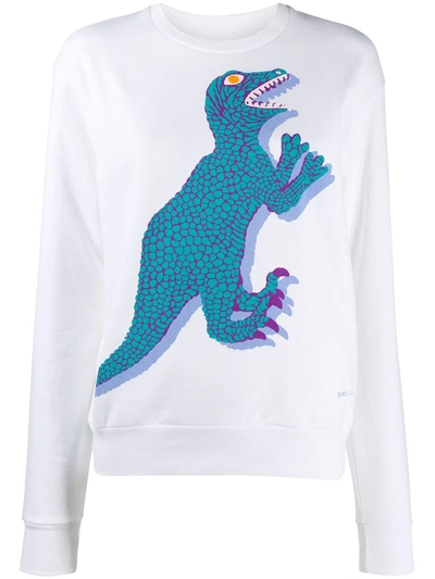 Ps By Paul Smith Dinosaur Print T-shirt In White