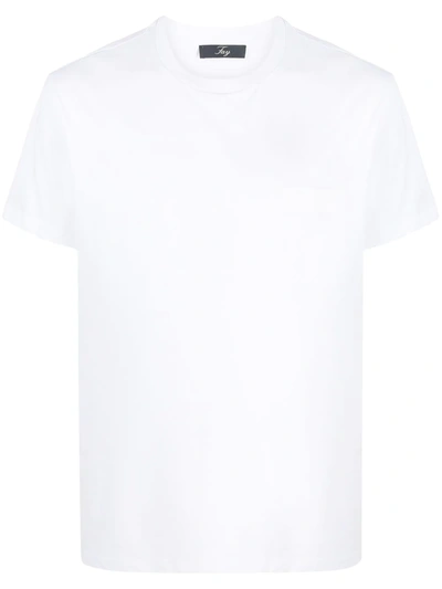 Fay Cotton T-shirt With Logo In White