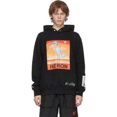 Heron Preston X Kenny Scharf Logo Bird Hoodie Black In 1020 Blkora