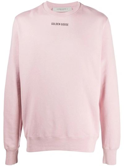 Golden Goose Archibald Sweatshirt With Sneakers Lover Print In Pink,black