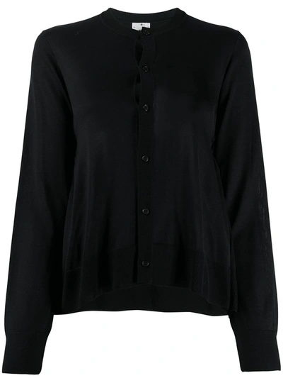 Comme Des Garçons Double Button-fastenings Wool Cardigan In Black
