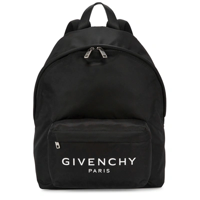 Givenchy Black Logo-print Nylon Backpack
