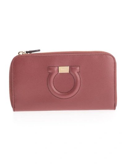 Ferragamo Salvatore  Women's 22c843 Burgundy Leather Wallet