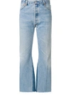 Re/done Levis Leandra High Rise Crop Flare In Indigo