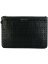 Jimmy Choo 'derek' Studded Pouch In Black