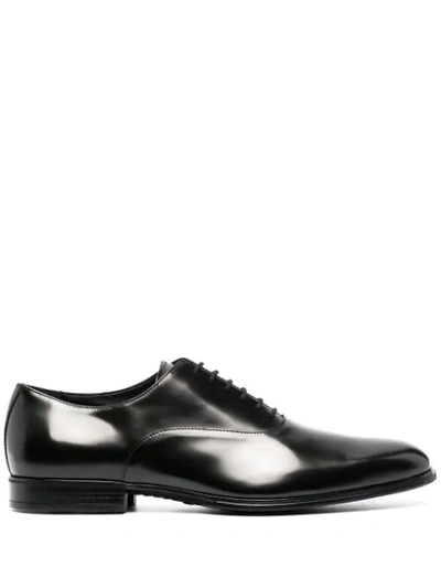 Cesare Paciotti Men's Black Leather Lace-up Shoes