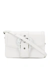 Versace Jeans Couture Buckle Detail Shoulder Bag In White