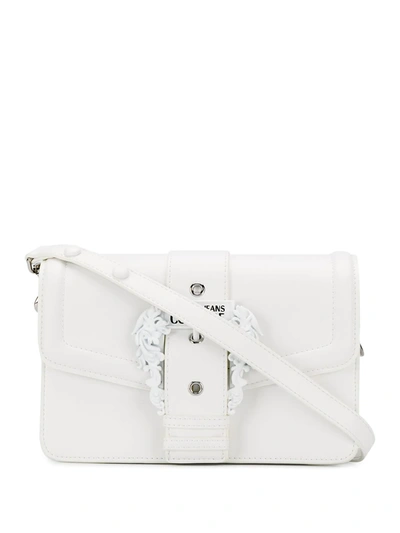 Versace Jeans Couture Buckle Detail Shoulder Bag In White