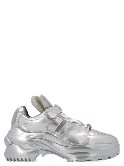 Maison Margiela Women's Silver Leather Sneakers