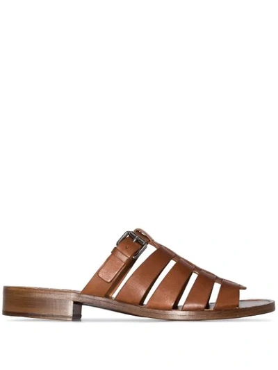 Church's Brown Dori Leather Gladiator Sandals