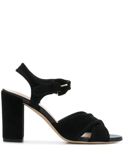Tod's Strappy 90mm Block Heel Sandals In Black