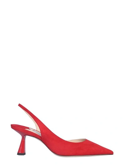Jimmy Choo Women's Fettosuered Red Leather Heels