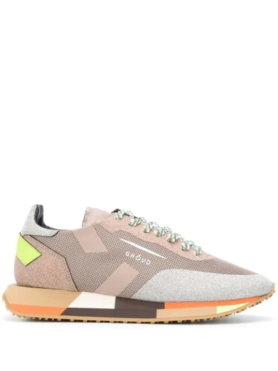 Ghoud Colour-block Low-top Trainers In Pink