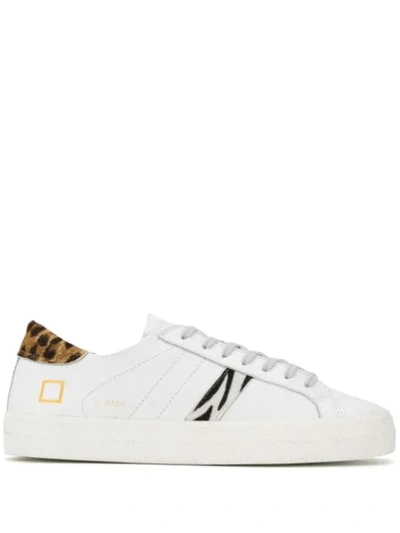 Date Hill Low Animalier Leather Trainers In White