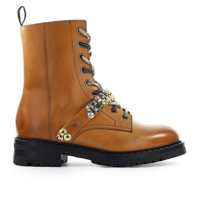 Barracuda Camel Combat Boot In Leather
