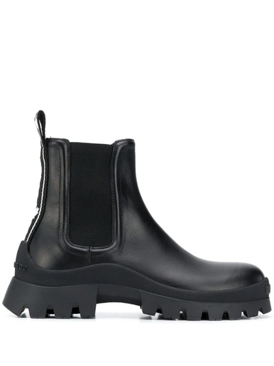 Dsquared2 40mm Tank Tape Leather Beatle Boots In Black