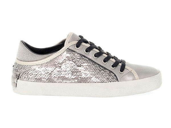 Crime London Women's 25035a1734 Silver Leather Sneakers | ModeSens