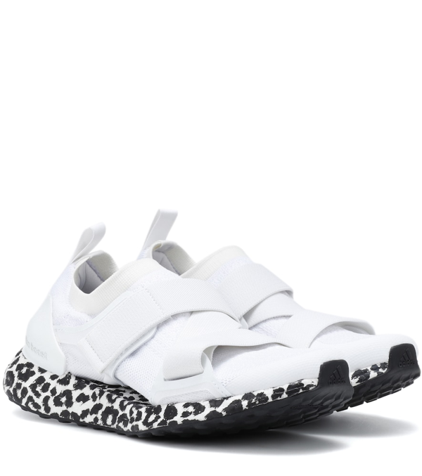 Adidas By Stella Mccartney Ultraboost X Leopard Print Knitted Trainers In White Modesens