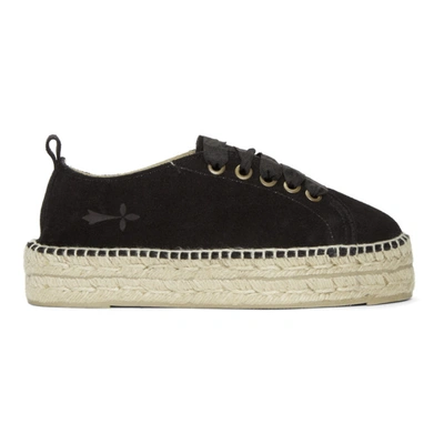 Manebi Hamptons Flatform Sneakers In Black