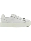 Dsquared2 Platform Low-top Sneakers - Metallic In Silver