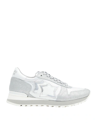 Atlantic Stars Alhena Sneakers In Silver Leather And Fabric