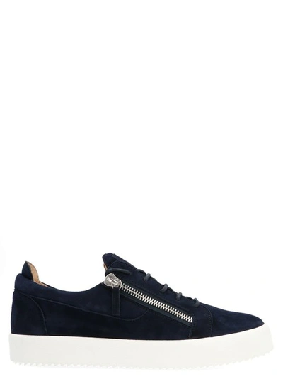 Giuseppe Zanotti Design Men's Blue Leather Sneakers