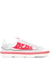 Gcds Side Logo Print Sneakers In White