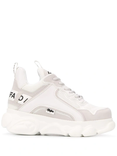 Buffalo Chain Sneakers In White Tech/synthetic