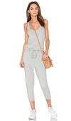 Bobi Supreme Jersey Sleeveless Jumpsuit In Heather Grey