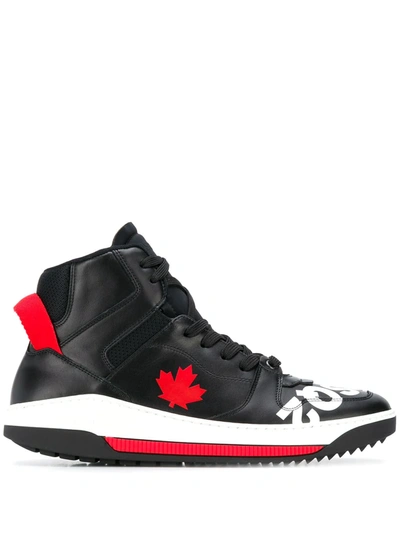 Dsquared2 Dsquared Barkley Sneakers In Black Leather