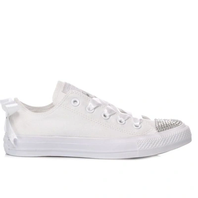 Converse Women's White Fabric Sneakers