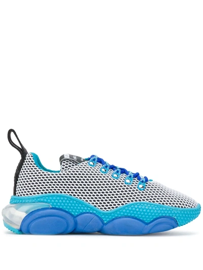 Moschino Bubble Teddy Sneakers In Shades Of Blue In Black
