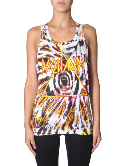 Dsquared2 Dsquared Women's Multicolor Cotton Tank Top In Multicolour