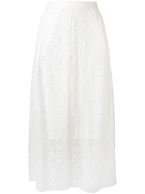 Essentiel Antwerp Layered Lace Skirt In White | ModeSens