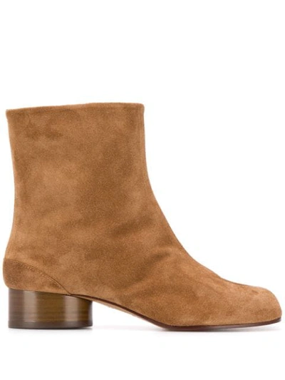 Maison Margiela Tabi-toe Ankle Boots In Brown
